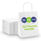 White Paper Bag Twisted Handle 50 Pieces